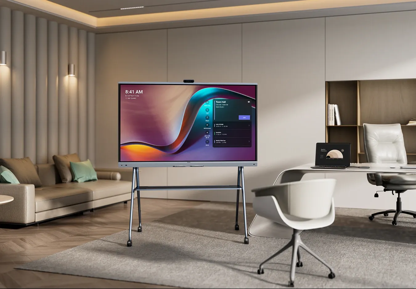 Yealink MeetingBoard Pro in a meeting room
