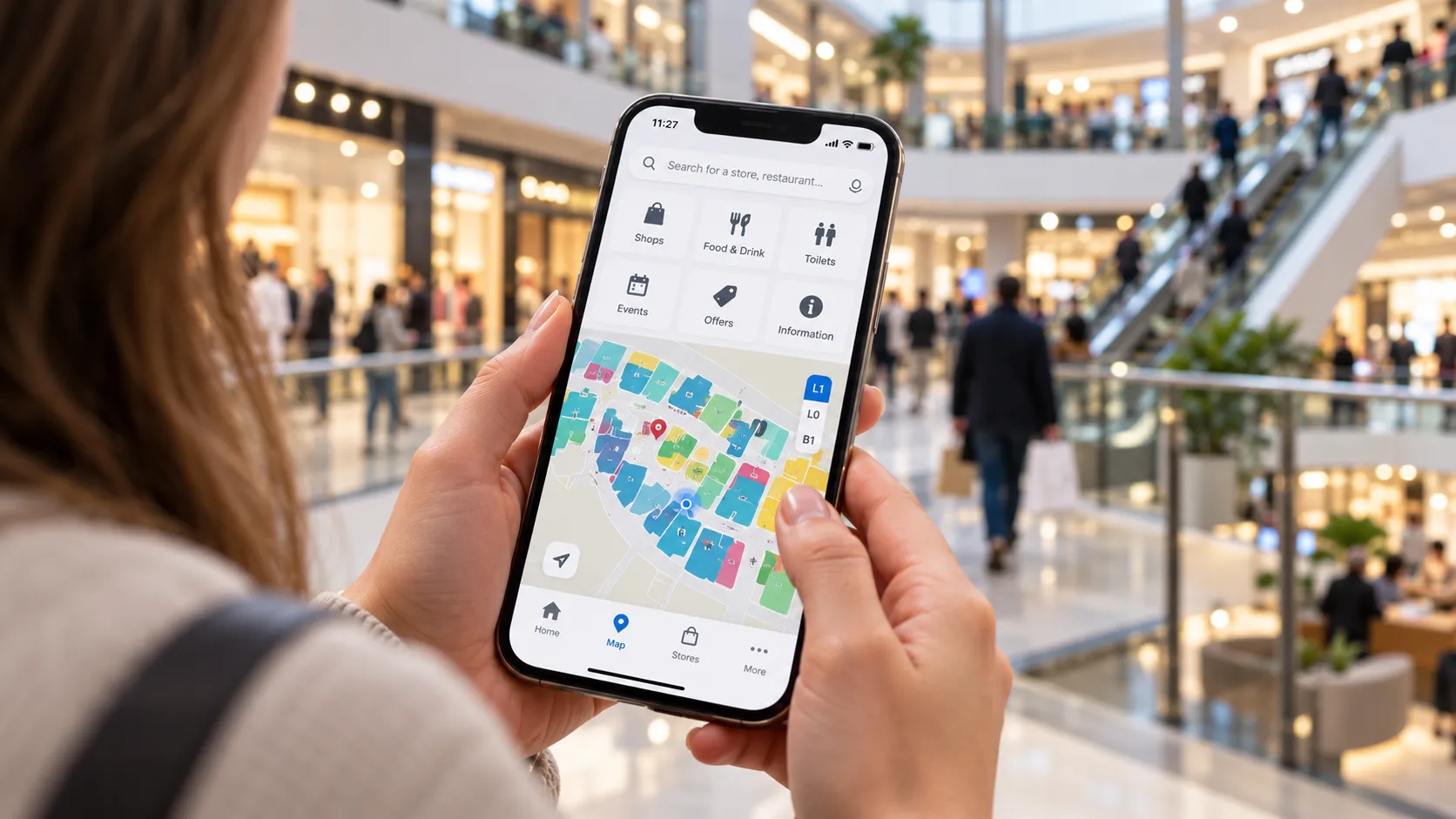 Visitor information and wayfinding in the destination app