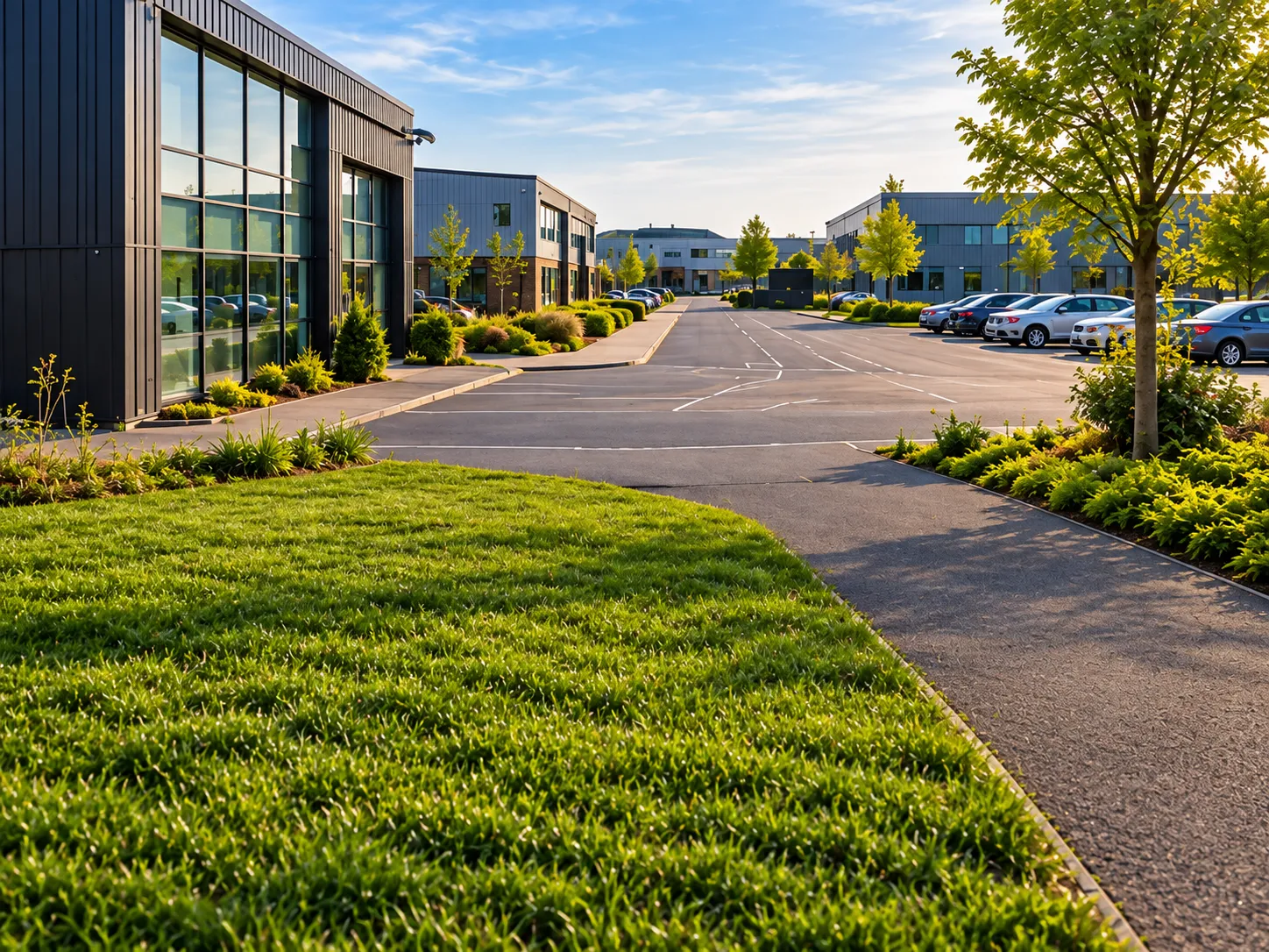 Business park with several office and industrial units