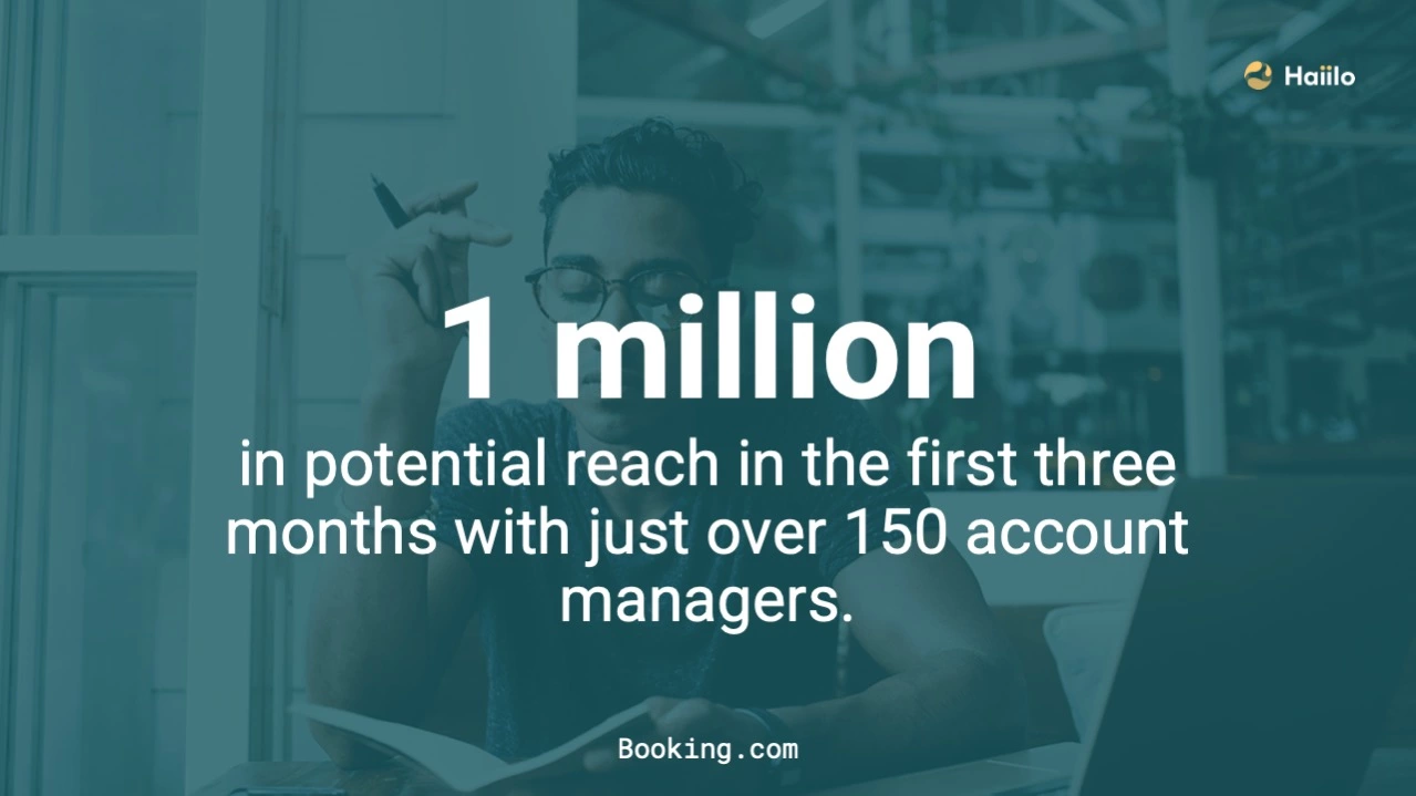 Employee advocacy Booking.com reach
