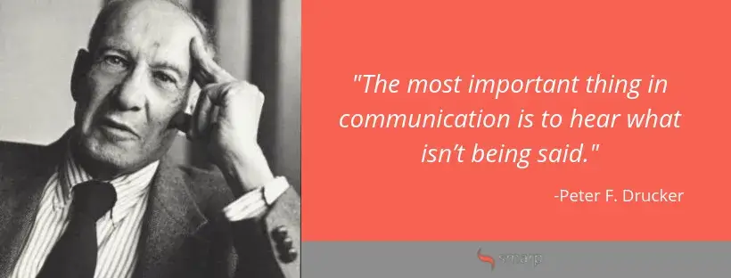 a quote from Peter Drucker on Internal Communications