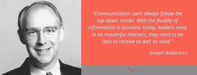 a quote from Joseph Badaracco on Internal communications