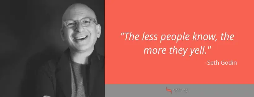a quote from Seth Godin on Internal Communications