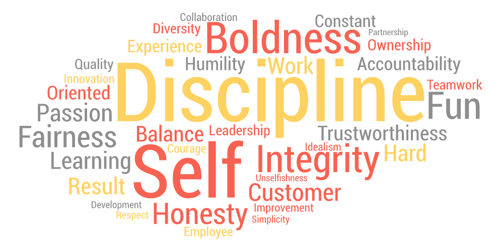 chart of company values