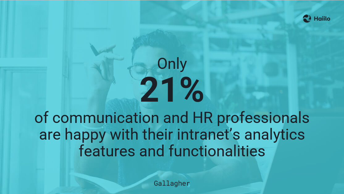 a quote from gallagher on analytics in intranets