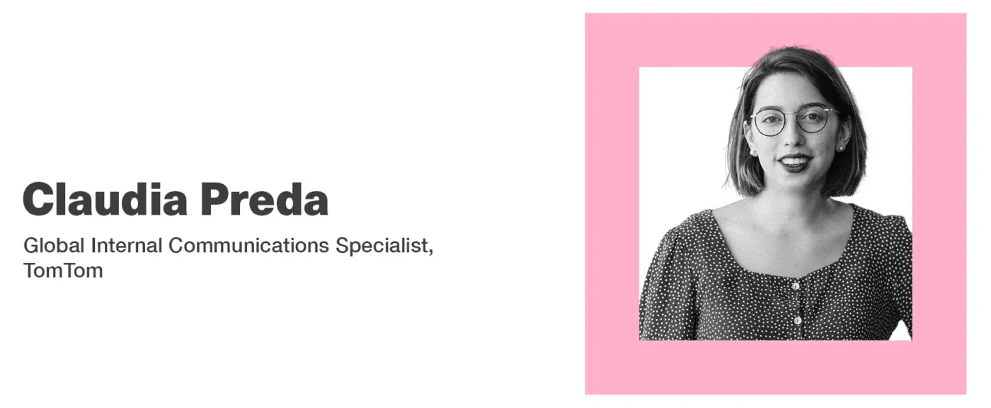 claudia preda, global internal communications specialist at tomtom