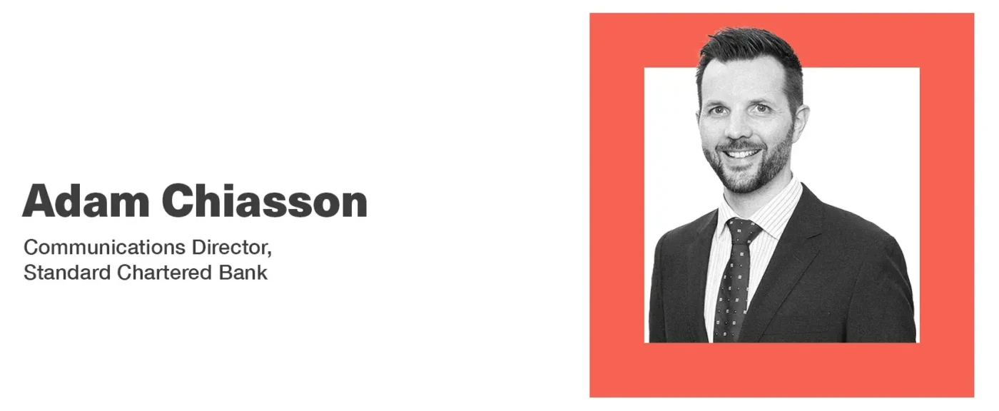 adam chiasson, communications director at standard chartered bank
