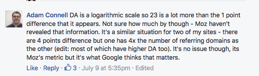 Comment on social media