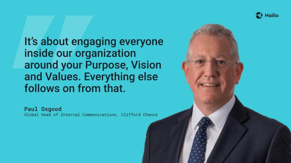 Paul Osgood internal communication