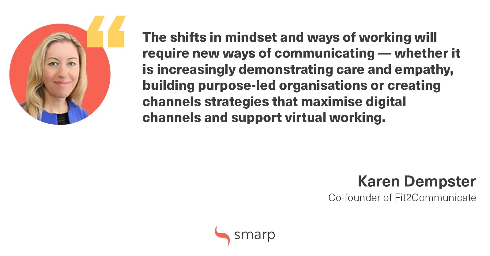 a quote by karen dempster