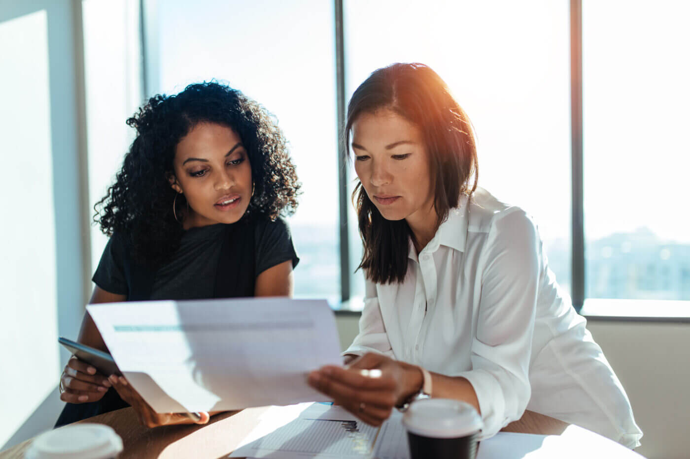 Smart working women at work