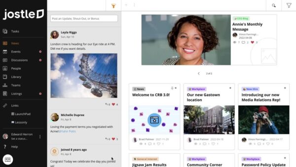 Jostle app, replacing sharepoint
