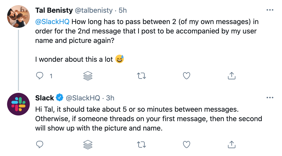 Example of an employee sharing company-related content through work social media platforms