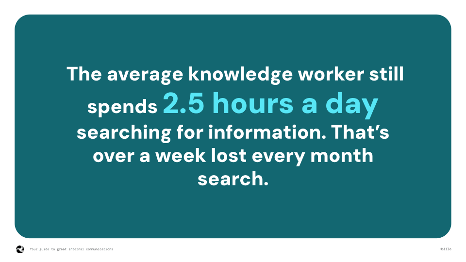 Great internal communications and search