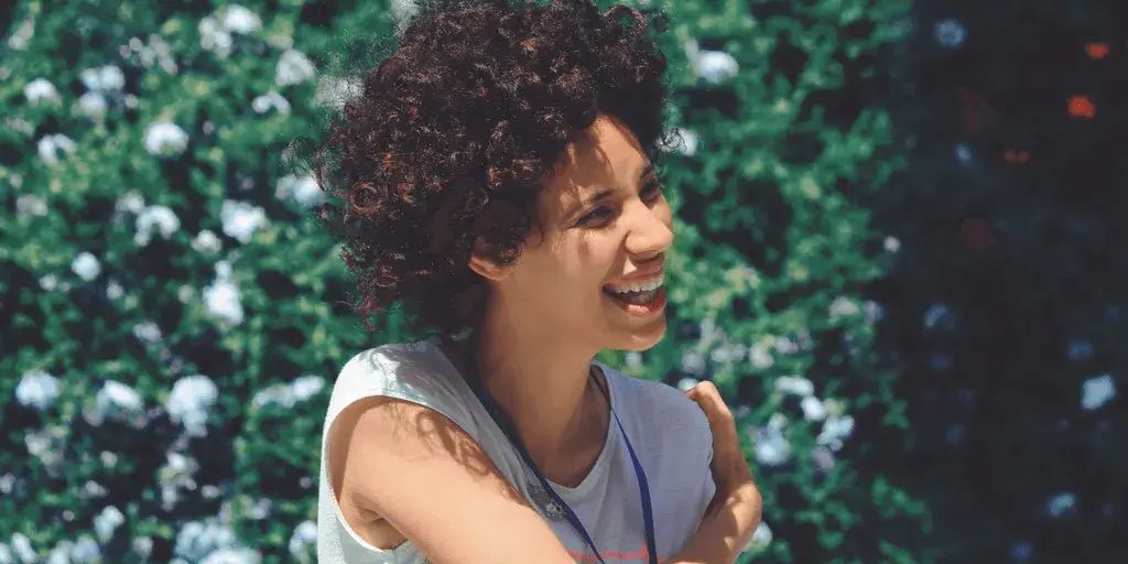 young woman laughing