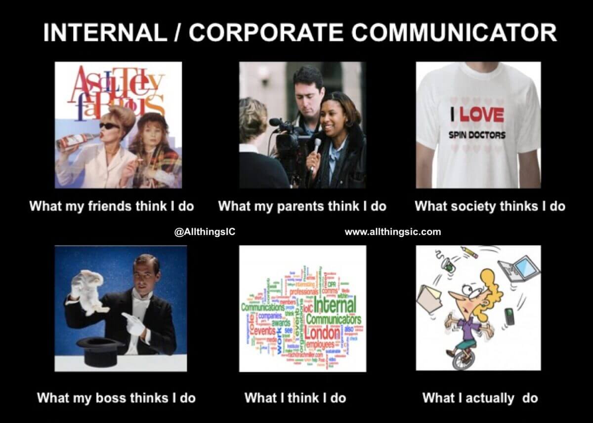 An example of an internal comms meme for a new intranet