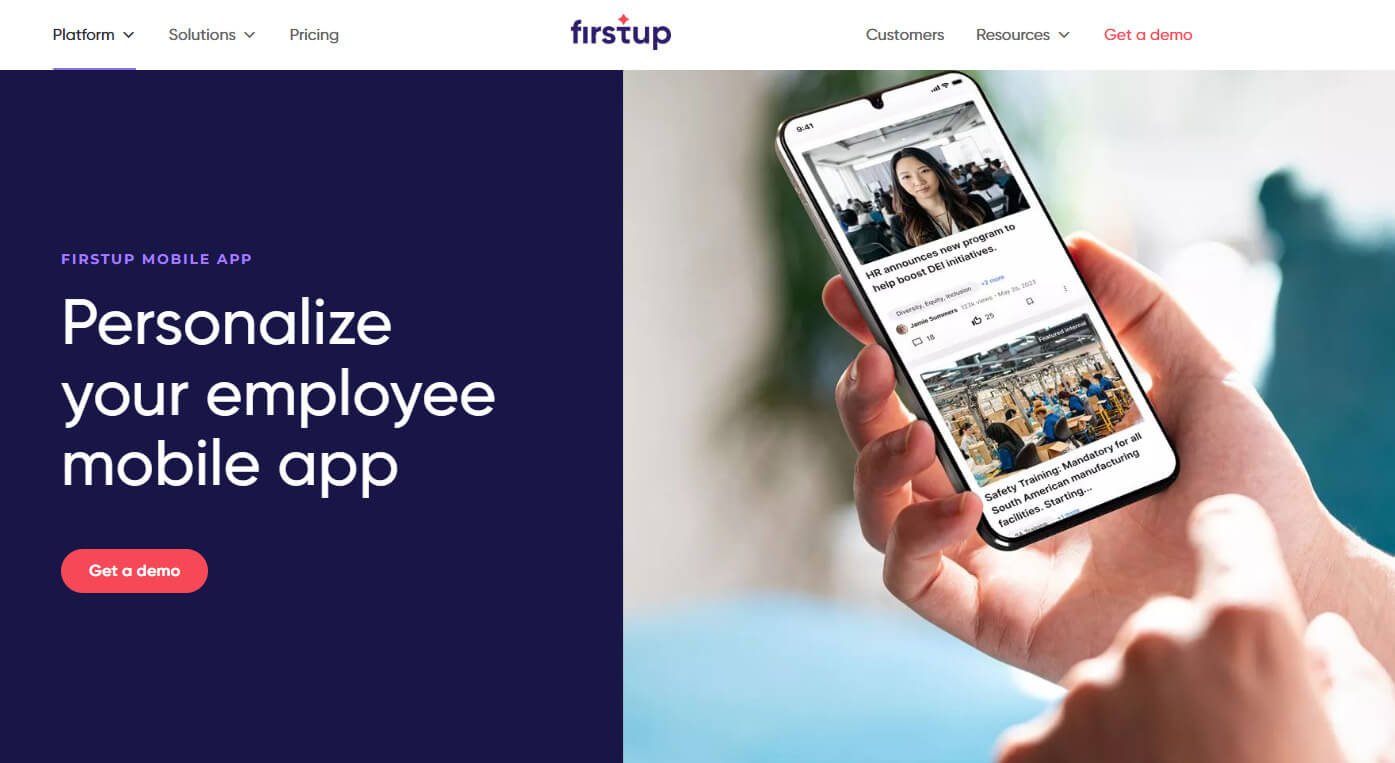 Mitarbeiter App Firstup