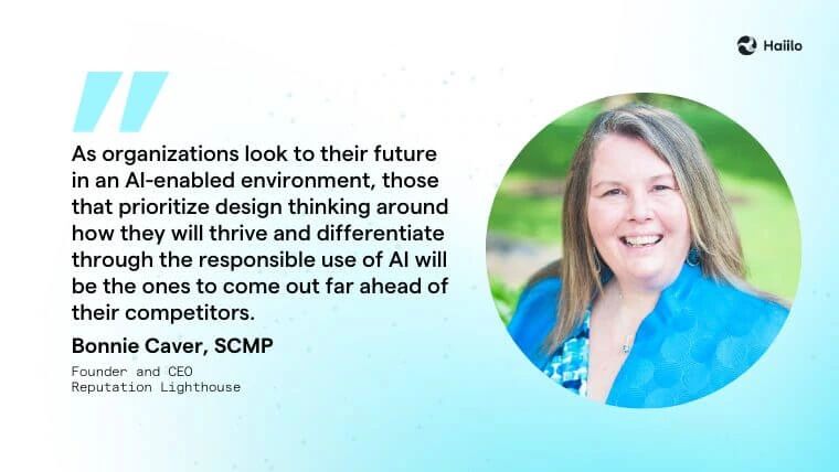 Expert quote about responsible AI use in the workplace discussing the future of ai in internal communications