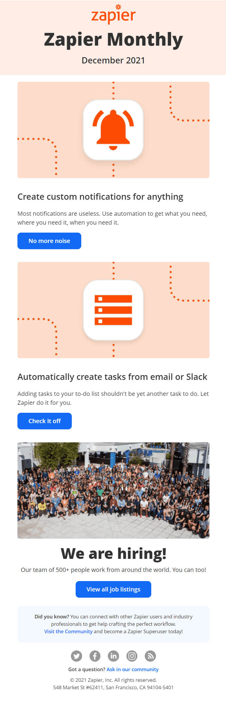 zapier-monthly-saas-newsletter-example
