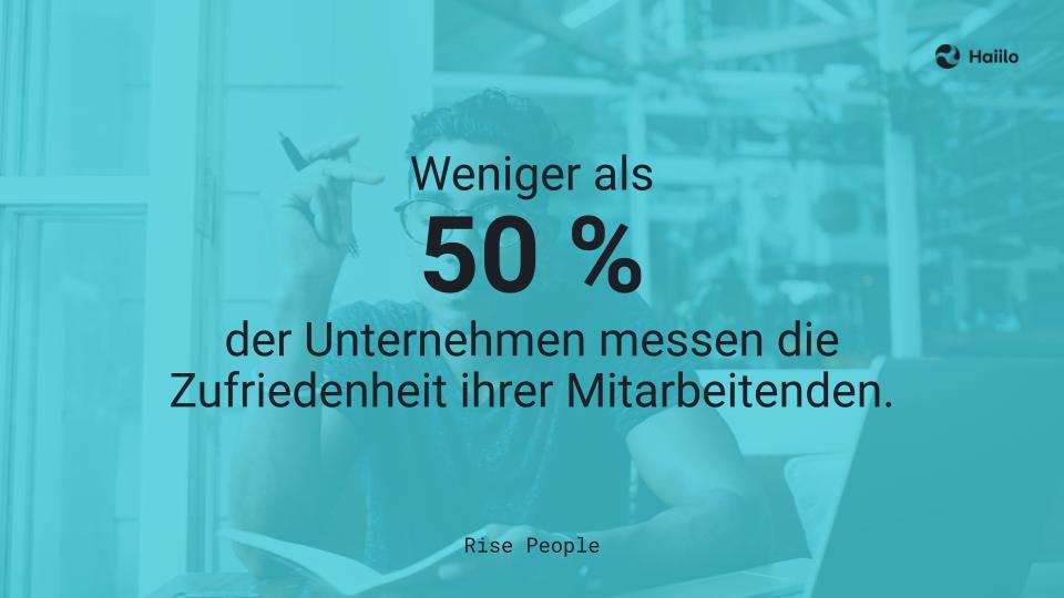 Studie Mitarbeiterzufriedenheit: Weniger als 50 % der Unternehmen messen die Zufriedenheit ihrer Mitarbeitenden.