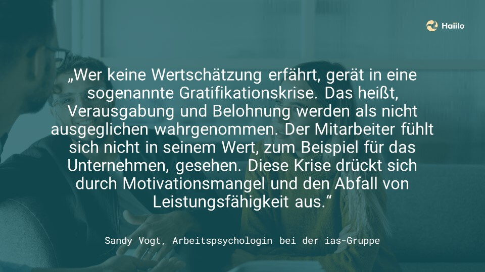 Mitarbeiterfluktuation: Zitat Wertschätzung