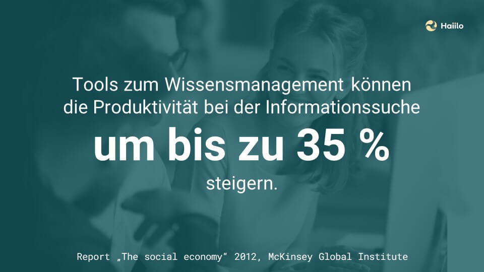 Studie Kommunikationsinstrumente: Tools zum Wissensmanagement können die Produktivität bei der Informationssuche um bis zu 35 % steigern