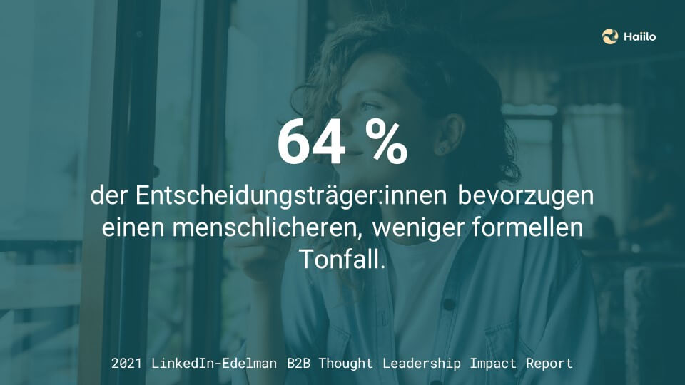 Studie Employee Advocacy: 64 % der Entscheidungsträger:innen bevorzugen einen menschlicheren, weniger formellen Tonfall