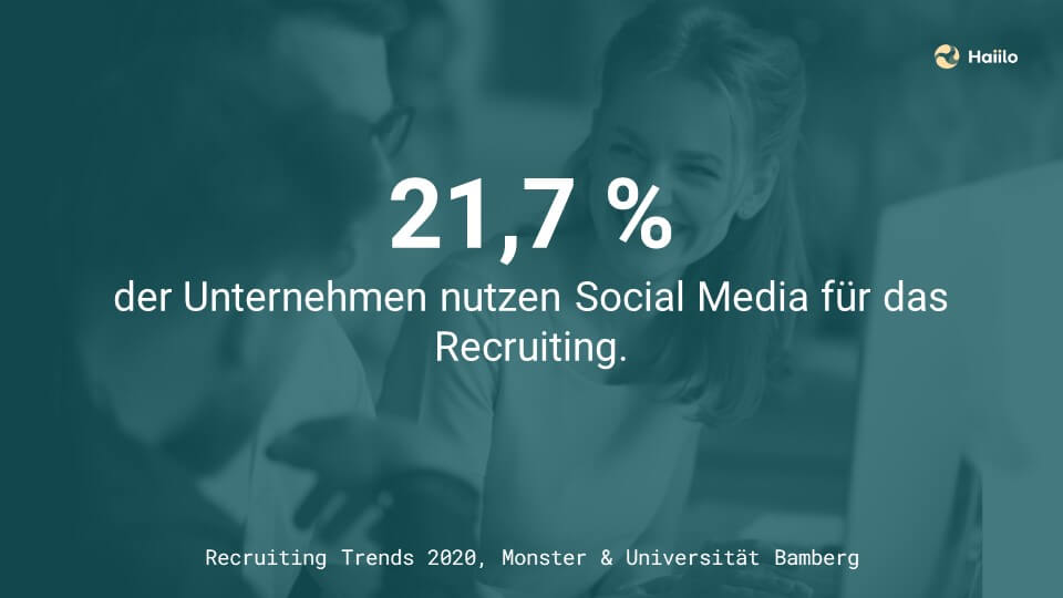 Social Recruiting Definition Studie: 21,7 % der Unternehmen nutzen Social Media für das Recruiting