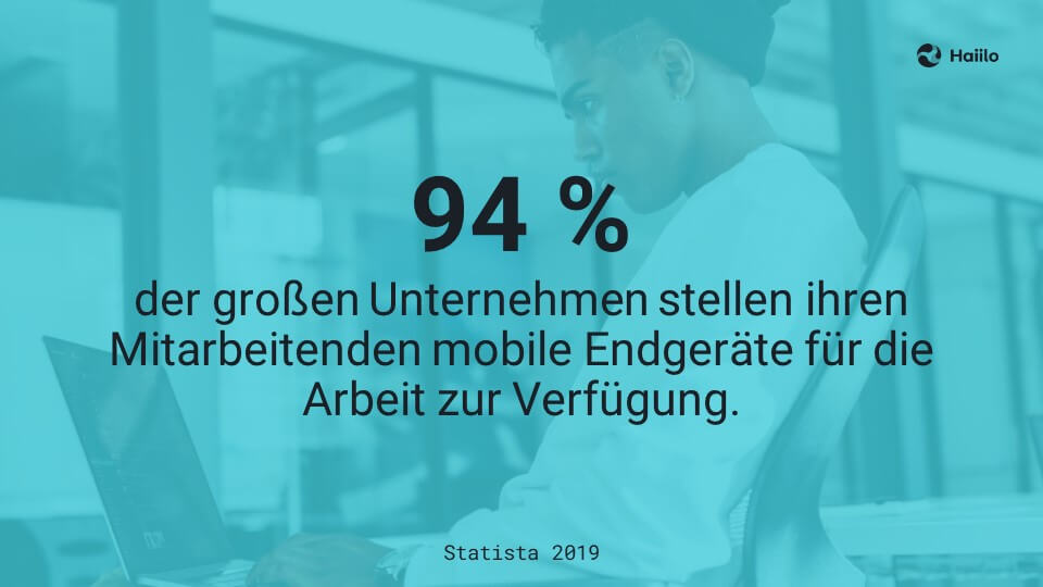 BYOD Bedeutung Studie: 94 % der großen Unternehmen stellen ihren Mitarbeitenden mobile Endgeräte für die Arbeit zur Verfügung