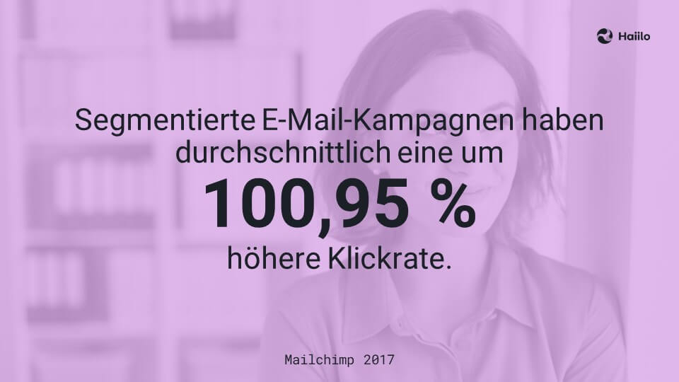 Studie: Segmentierte E-Mail-Kampagnen haben durchschnittlich eine um 100,95 % höhere Klickrate