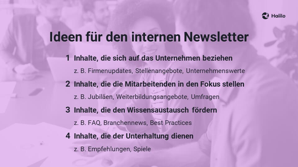 [Ideen für den internen Newsletter