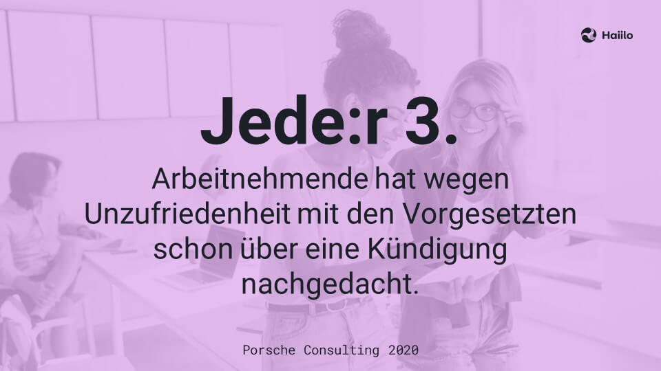 Studie Wertschätzung Mitarbeiter: Jede:r 3. Arbeitnehmende hat wegen Unzufriedenheit mit den Vorgesetzten schon über eine Kündigung nachgedacht