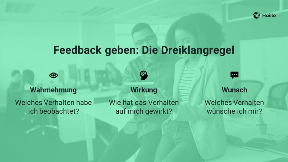 Mitarbeiter-Feedback geben: Die Dreiklangregel