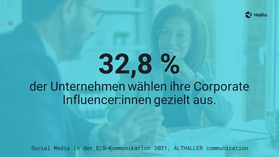 Studie: 32,8 % der Unternehmen wählen ihre Corporate Influencer:innen gezielt aus