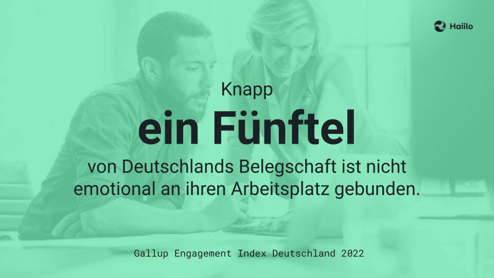Studie Mitarbeiterdialog: Knapp ein Fünftel von Deutschlands Belegschaft ist nicht emotional an ihren Arbeitsplatz gebunden