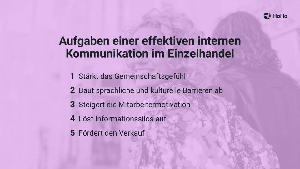 Aufgaben einer effektiven internen Kommunikation im Einzelhandel