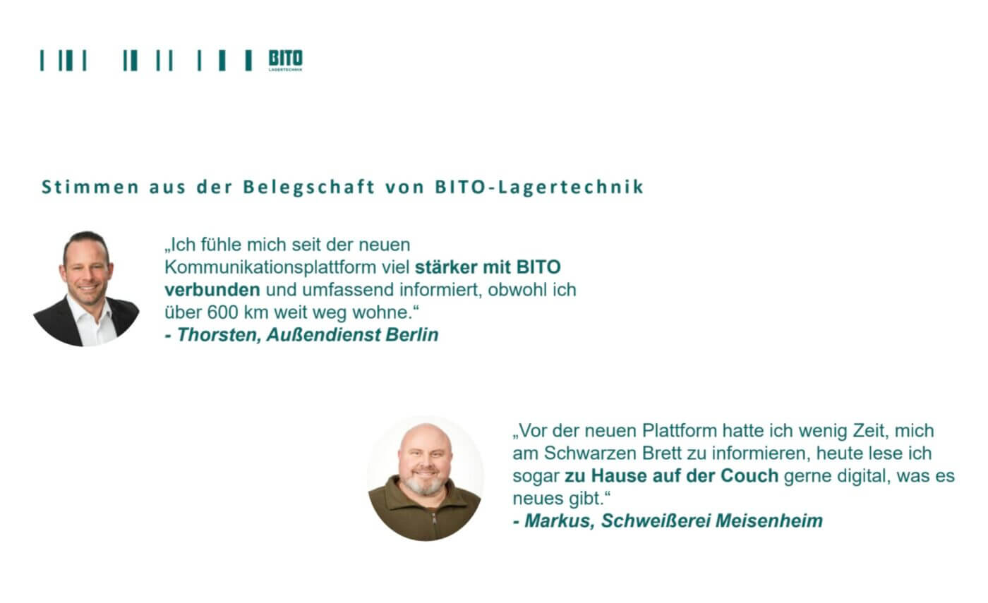 Stimmen aus der Belegschaft von BITO-Lagertechnik