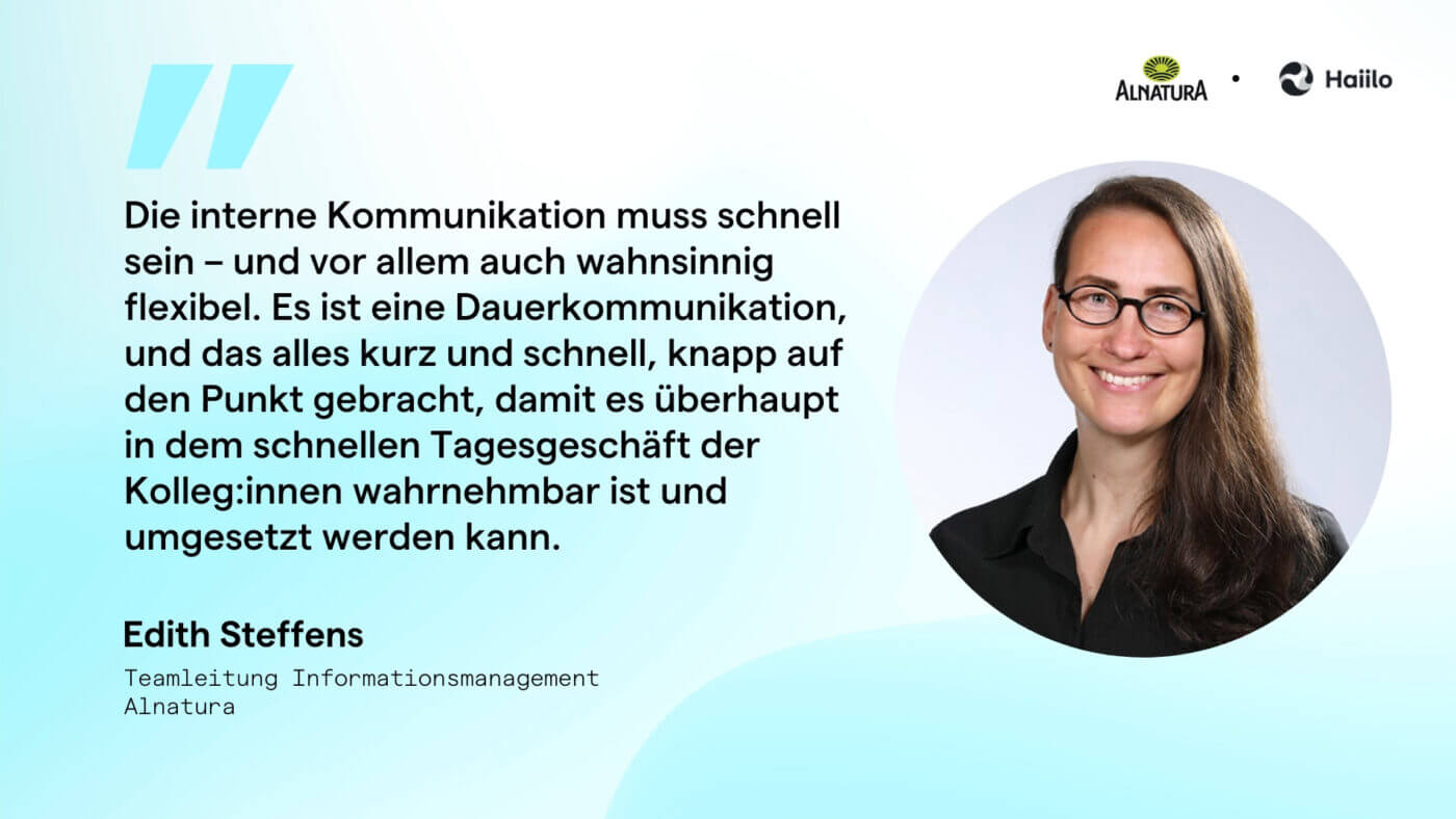Zitat Edith Steffens, Alnatura:
