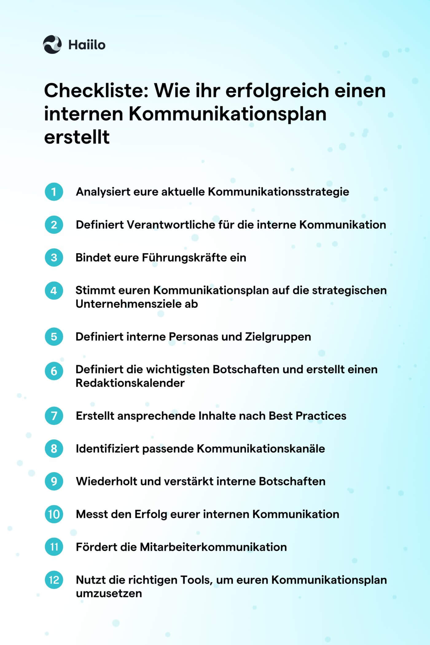 interne Kommunikationsstrategie: Checkliste internen Kommunikationsplan erstellen