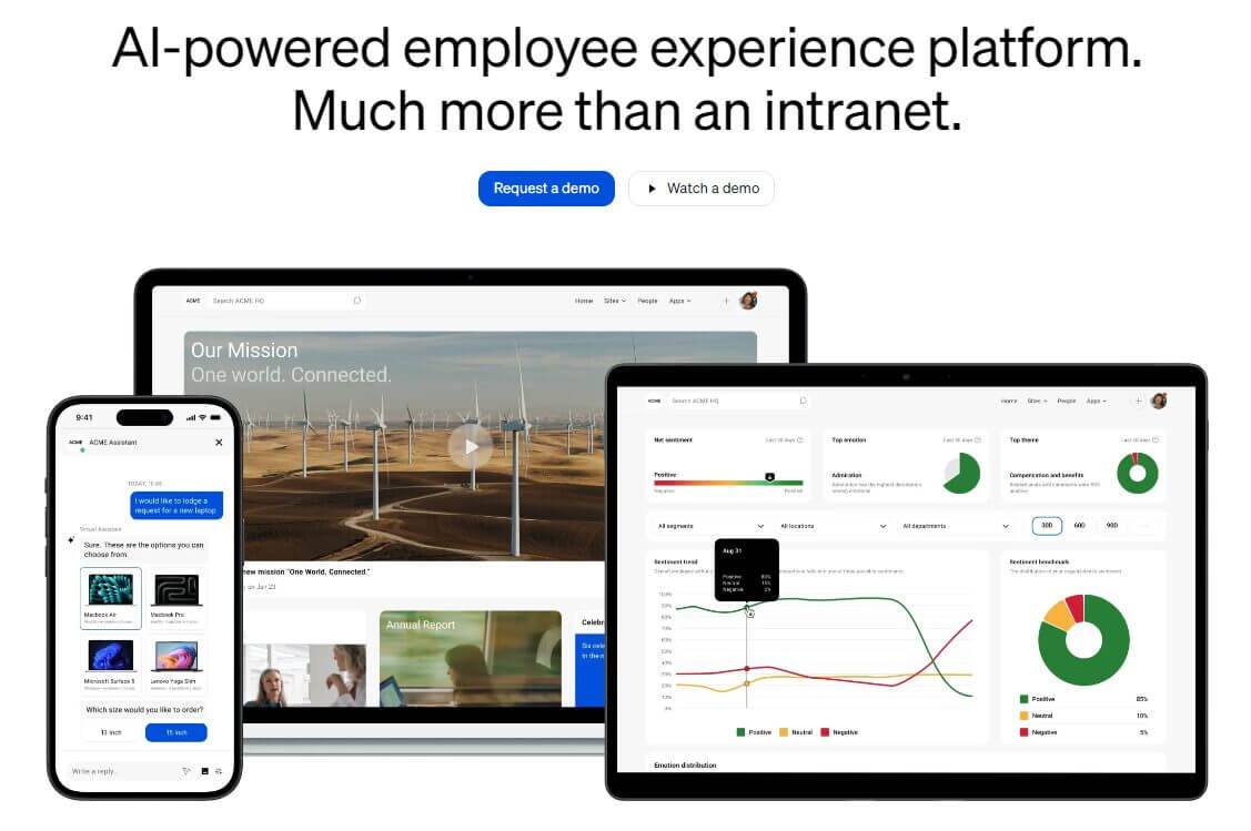 Intranet Lösungen im Vergleich: Screenshot Social Intranet Software Simpplr