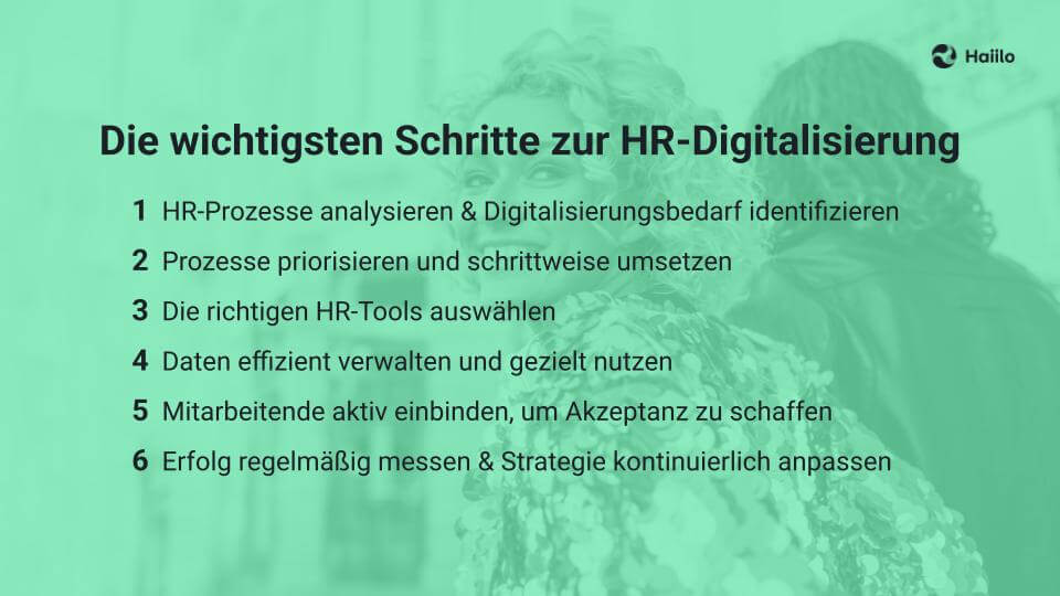 Die wichtigsten Schritte zur HR Digitalisierung