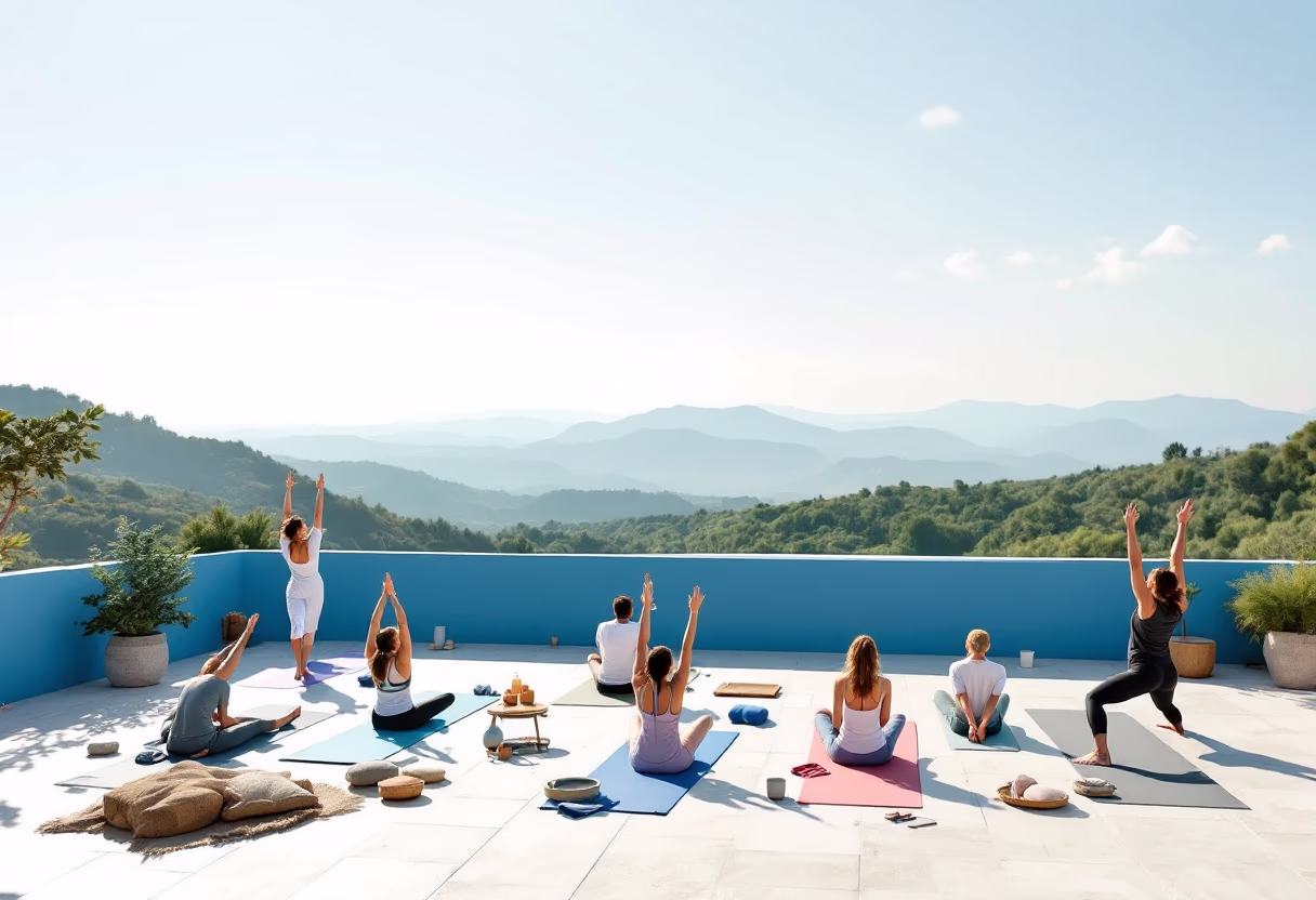 outdoor yoga retreat