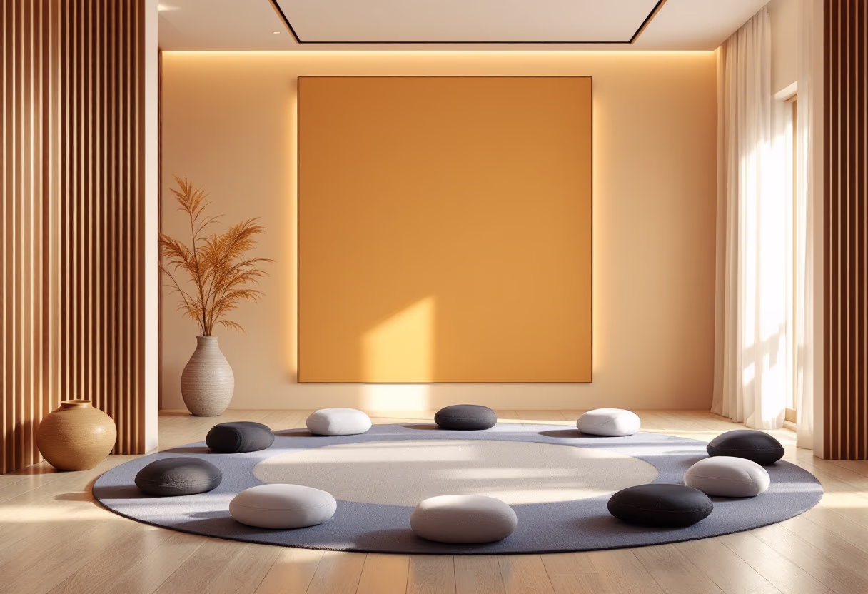 image of meditation room at a wellness center