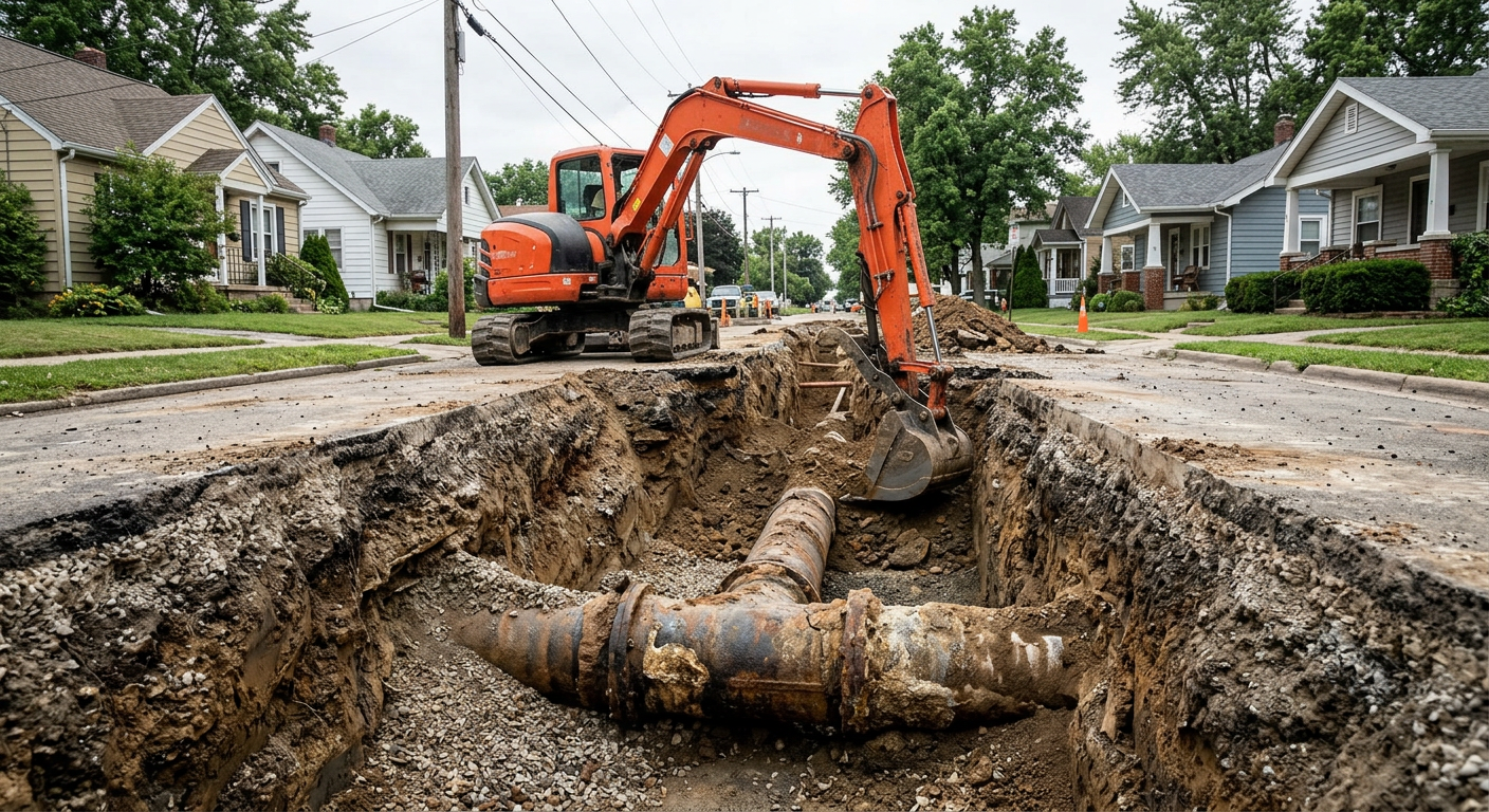Sumner Replacing 70-Year-Old Asbestos Water Pipes in Washington Street Overhaul