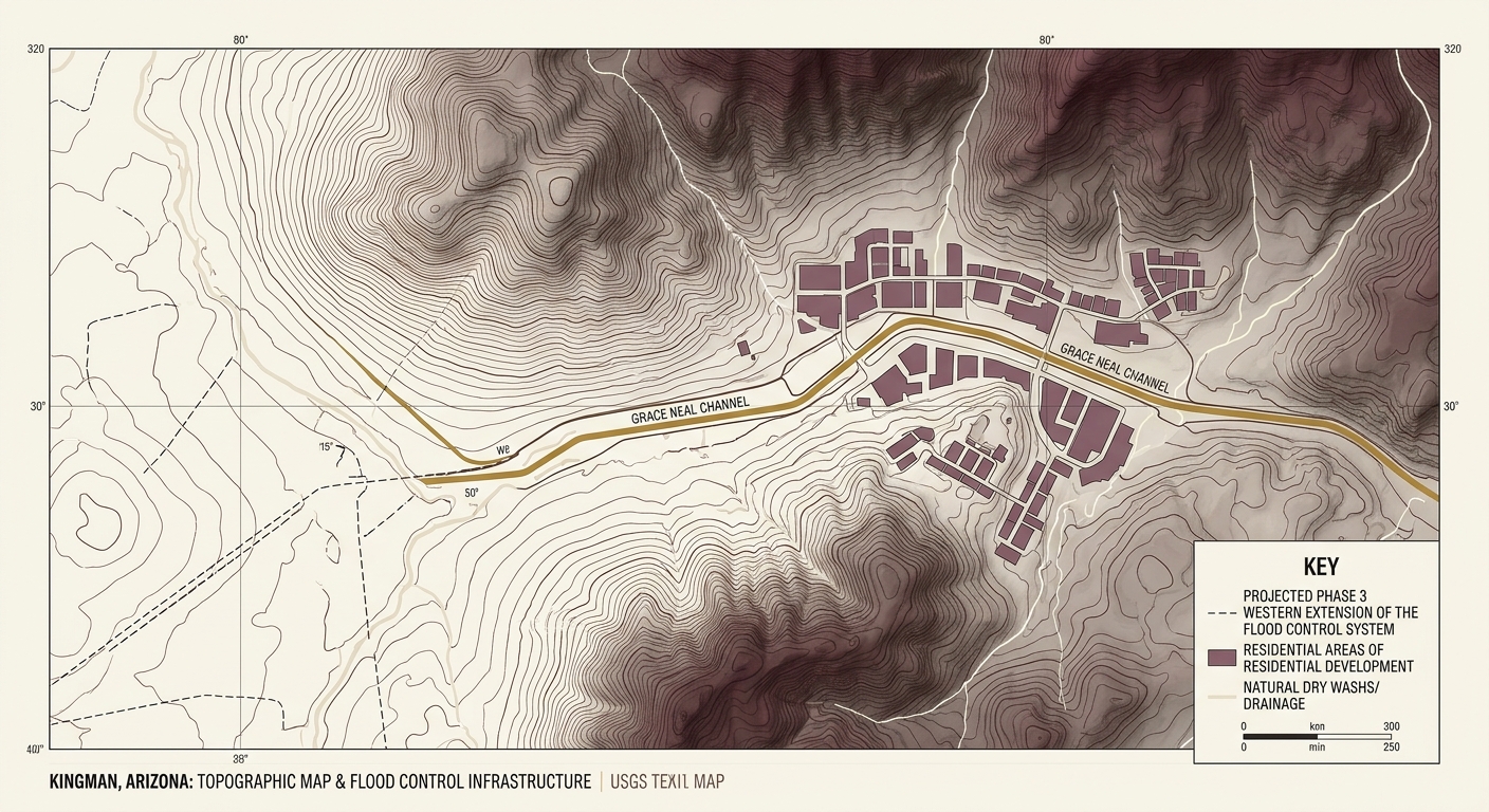 Mohave County Getting $1.25M to Finish Flood Channel Protecting Kingman from Monsoon Floods