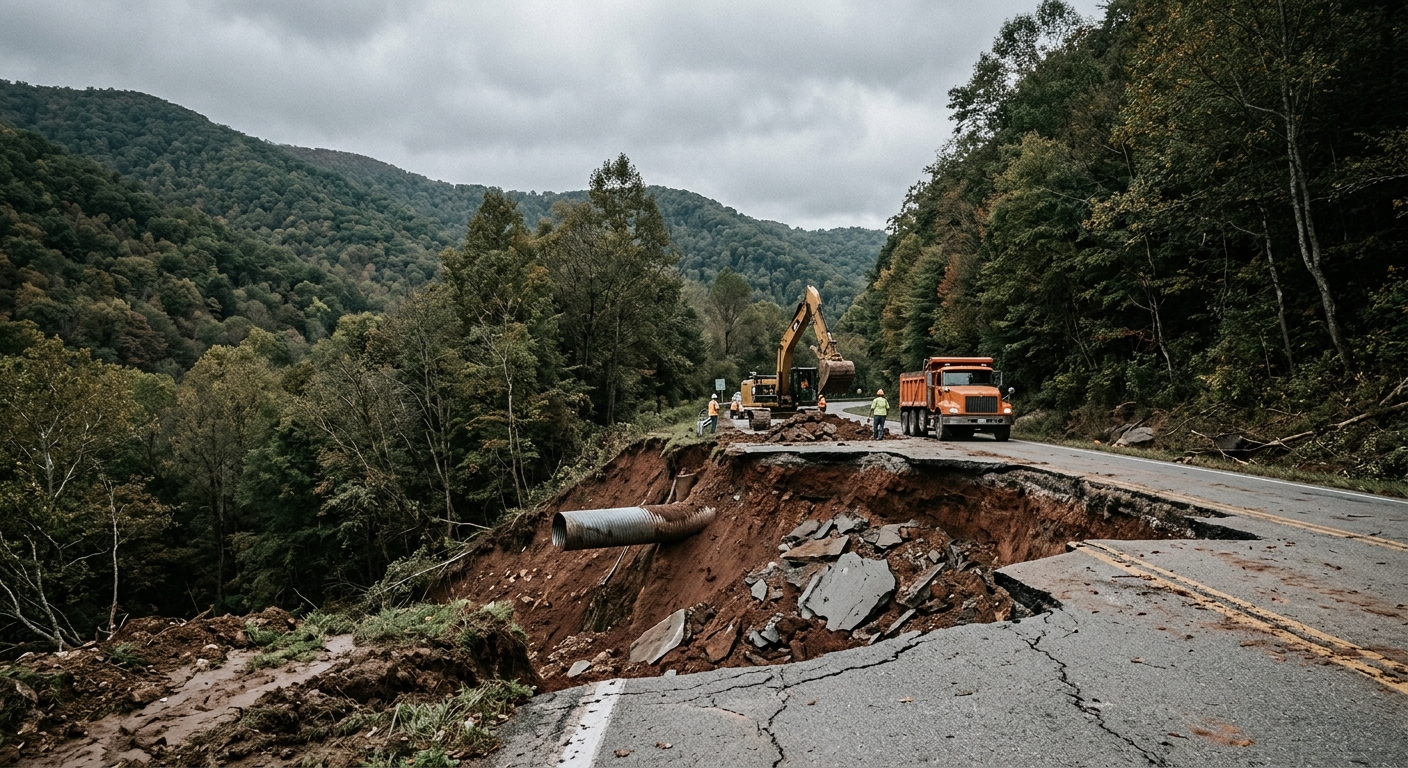 Ashe County's Storm-Damaged Highway 88 Gets $4M for Repairs, a Year After Helene