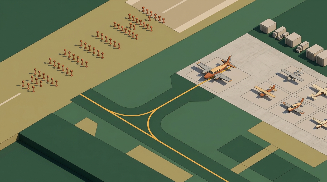 Sanford, Maine Airport Rebuilding Taxilane and Landing Guides