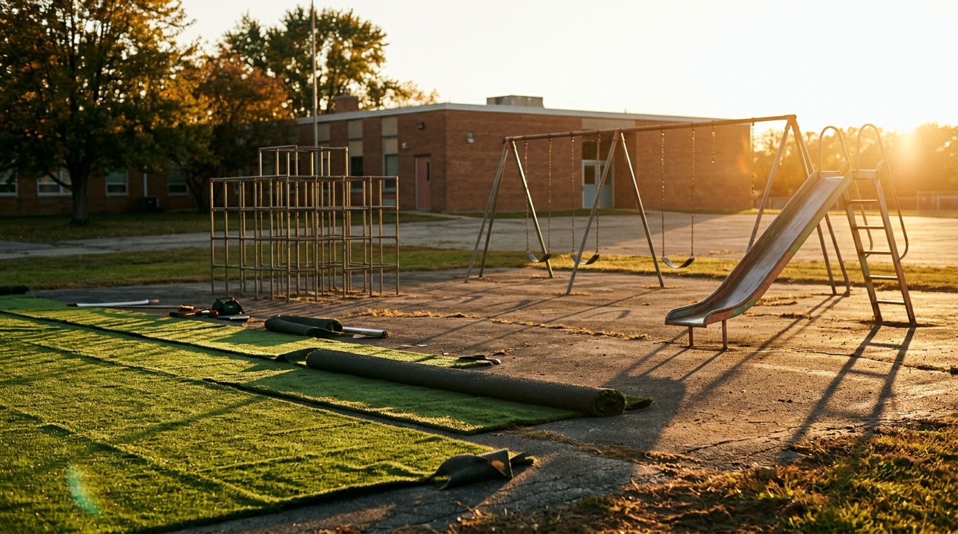 Gaines Elementary in Rural Georgia Getting New Playground and Artificial Turf