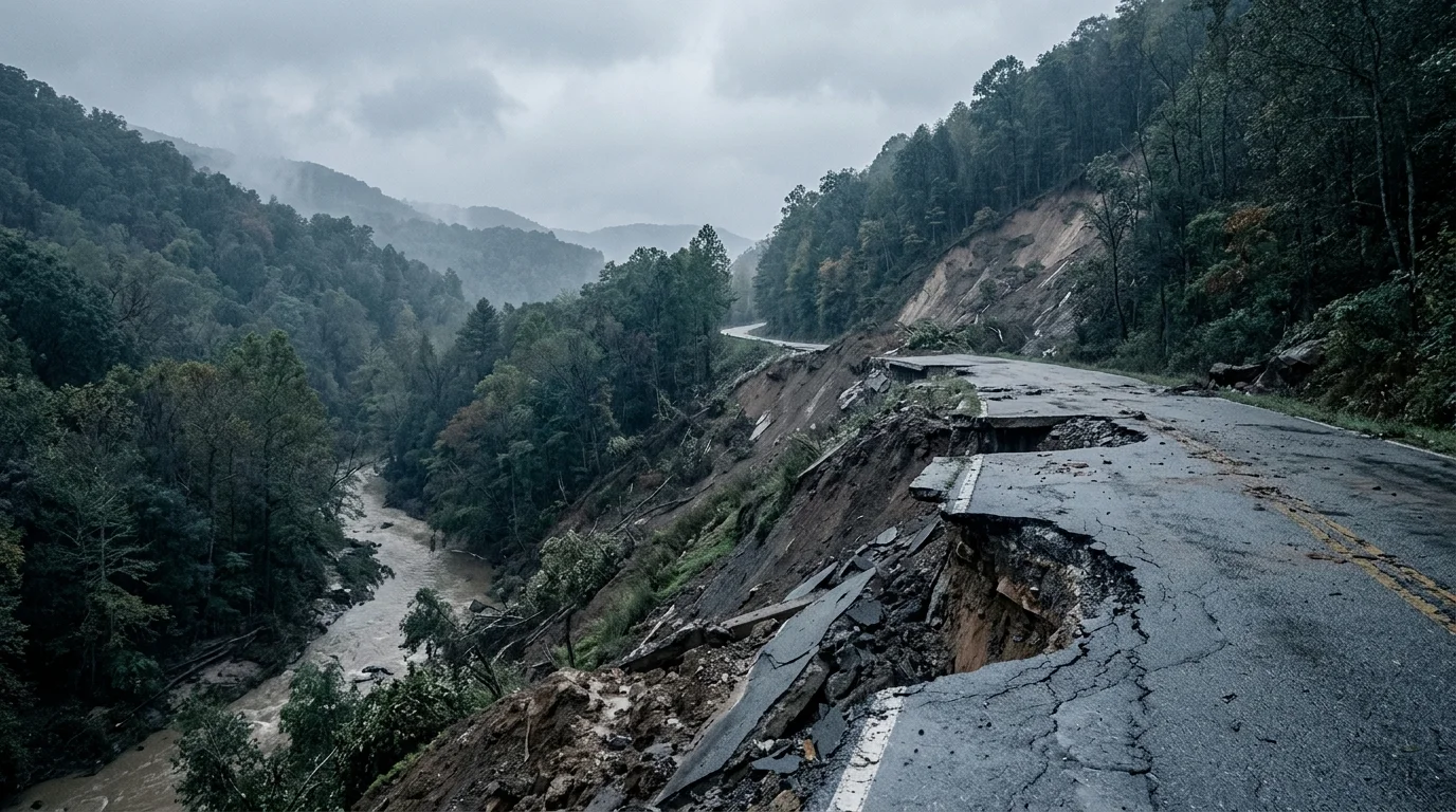 Tennessee Gets $1.52M to Rebuild Hurricane Helene-Damaged Road in Appalachian Mountains