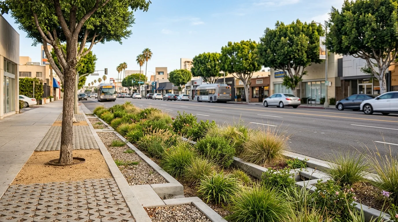 LA Is Turning La Cienega Boulevard Into a Stormwater Capture Corridor